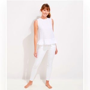 NWT Vineyard Vines “Linen Ruffle Top”